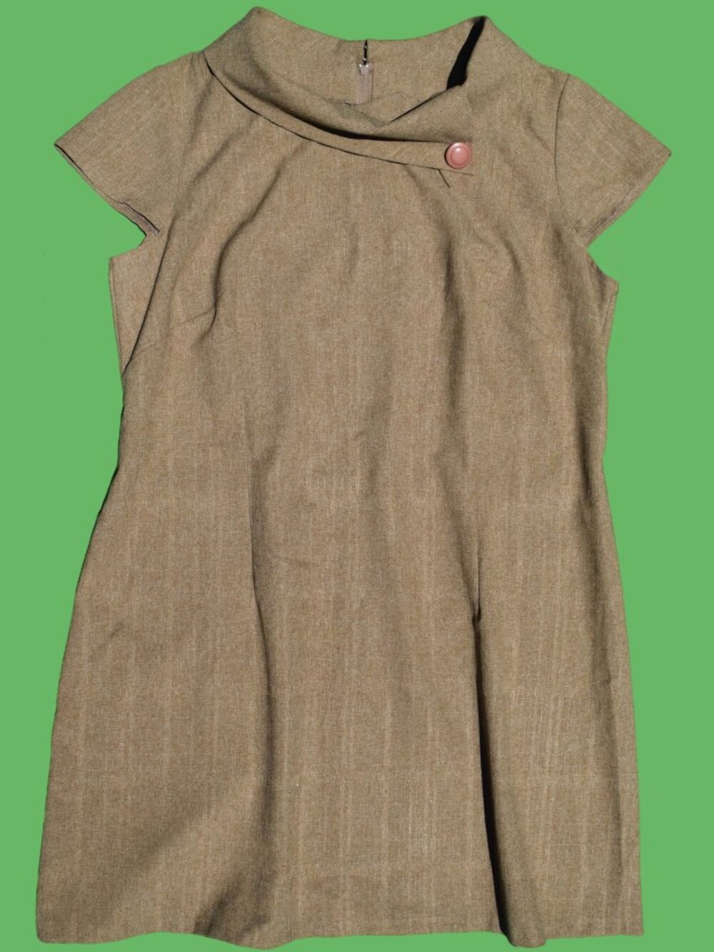 Late 90s Early 2000s Office Siren Button Color Mini Dress Size 16W